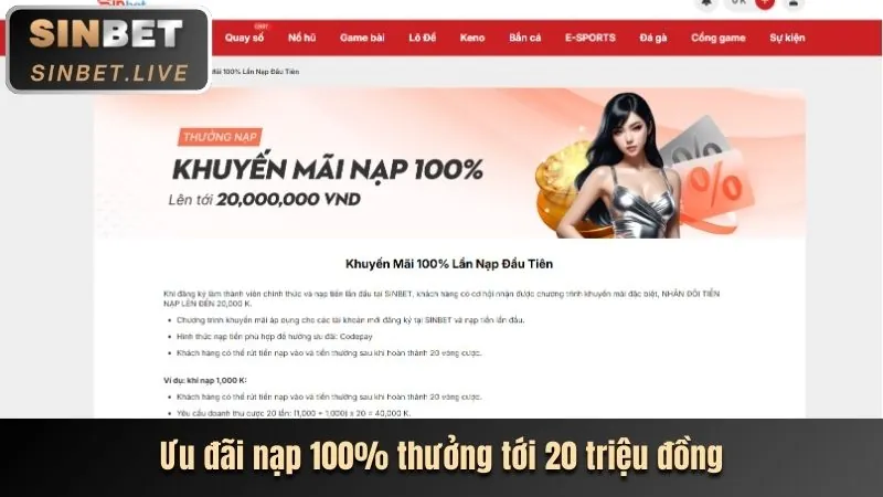 Đăng nhập soso66 và chọn nạp tiền